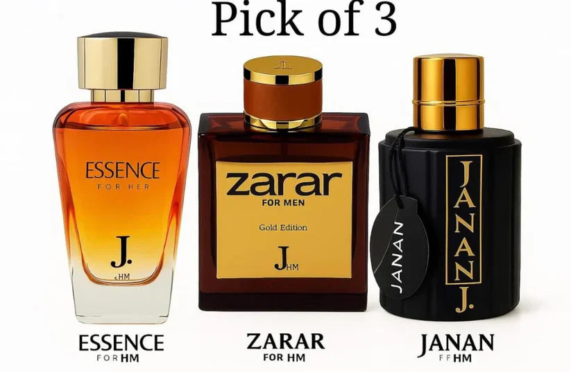 Pack of 3) Janan Gold + Zarar + Essence Perfume’s