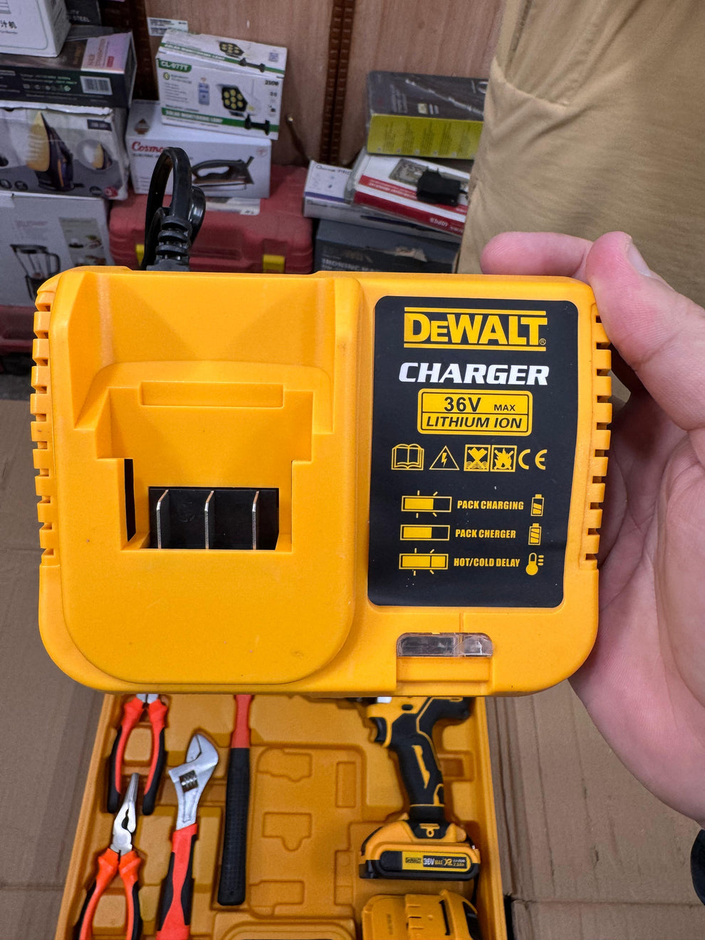 USA Imported DeWalt 36v, 117 pcs Commercial use Drill Machine Set with Toolbox