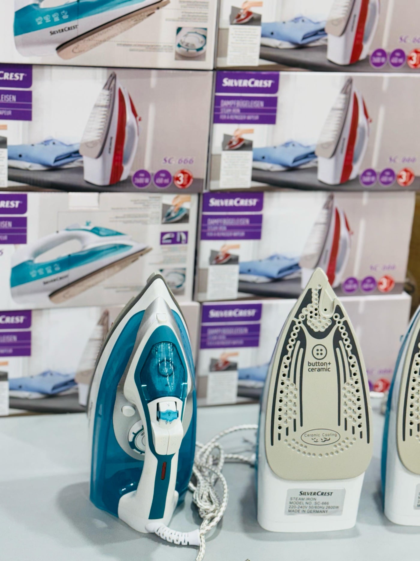German Lot Imported Silver Crest Steam Iron