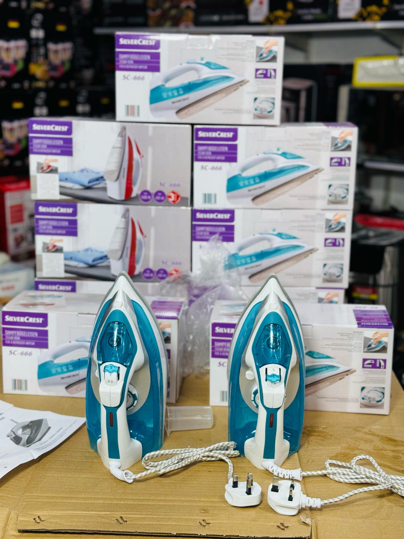 German Lot Imported Silver Crest Steam Iron