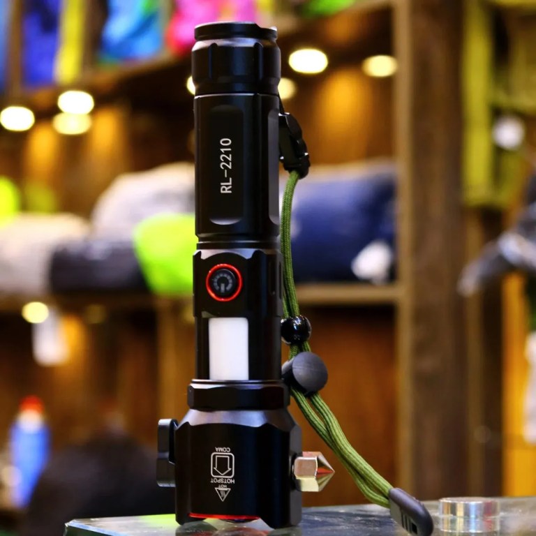 Lot Imported 5-in-1 Rechargeable Flashlight & Power Bank - 1KM Range