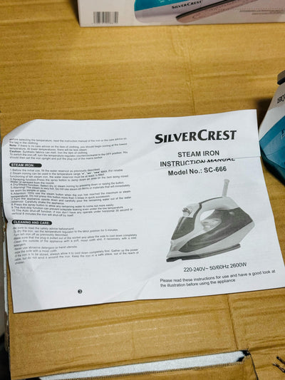 German Lot Imported Silver Crest Steam Iron