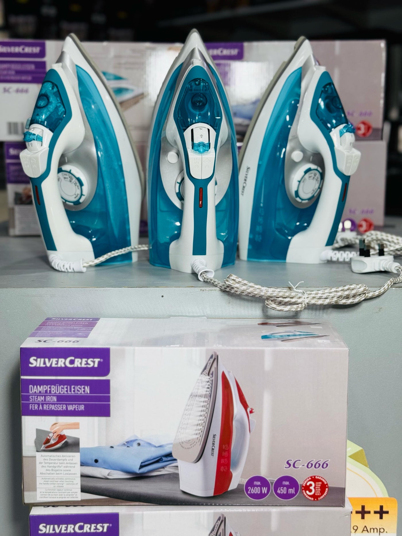 German Lot Imported Silver Crest Steam Iron