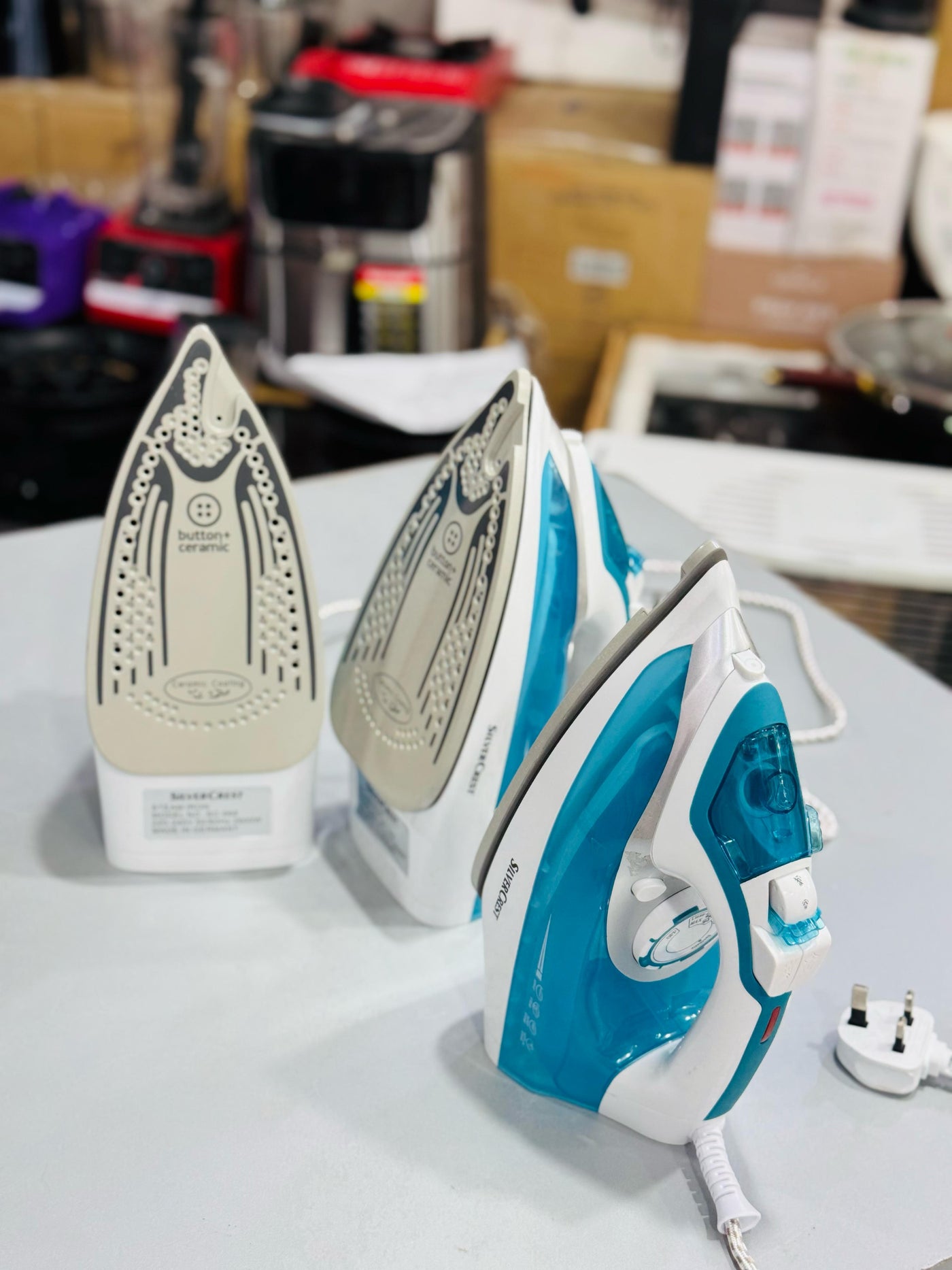 German Lot Imported Silver Crest Steam Iron