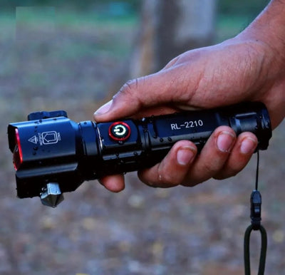 Lot Imported 5-in-1 Rechargeable Flashlight & Power Bank - 1KM Range